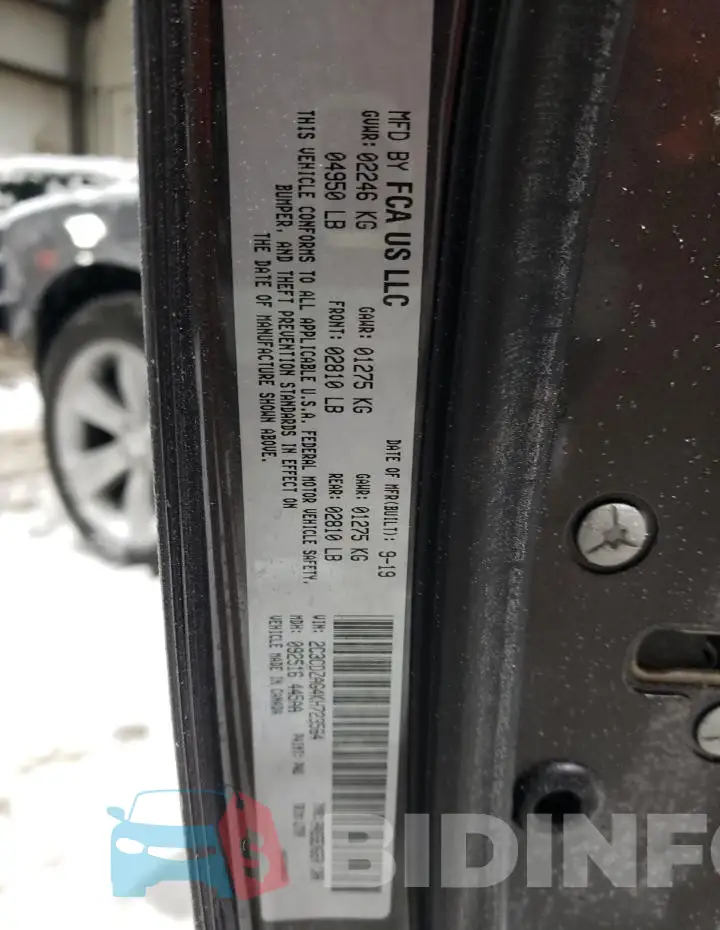 2C3CDZAG4KH723564 Photo# 12