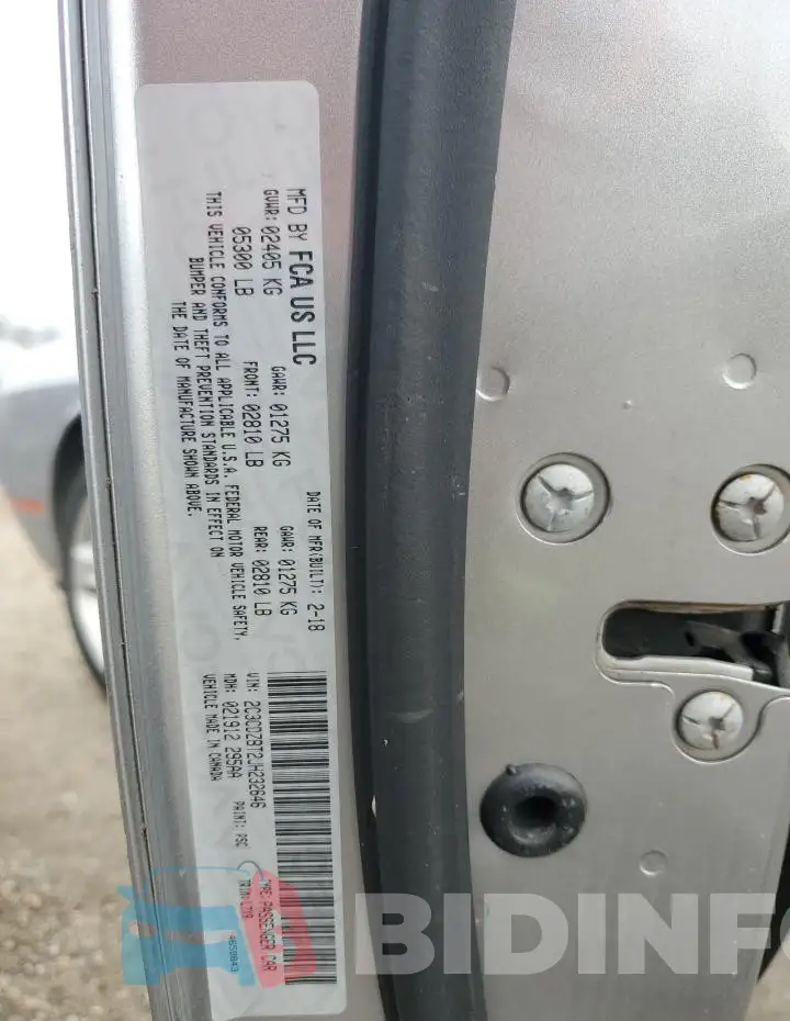 2C3CDZBT2JH232646 Photo# 12