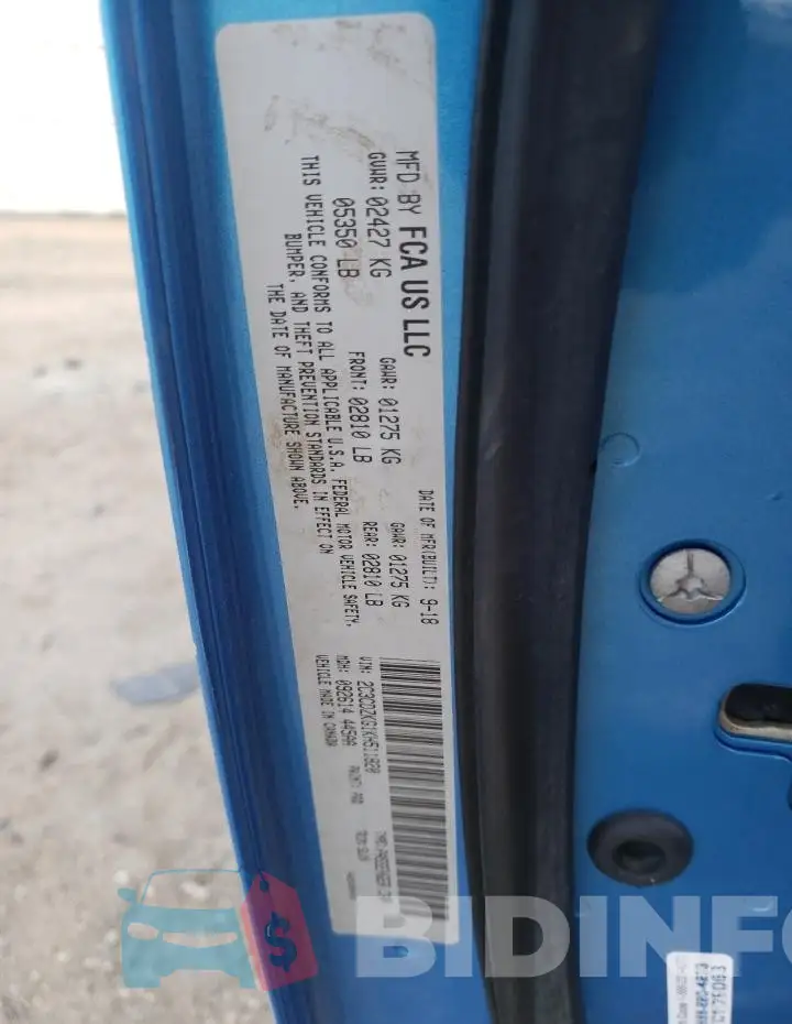 2C3CDZKG1KH511820 Photo# 12