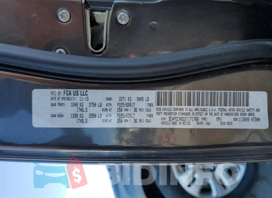 3C4PDCAB2GT171768 Photo# 12