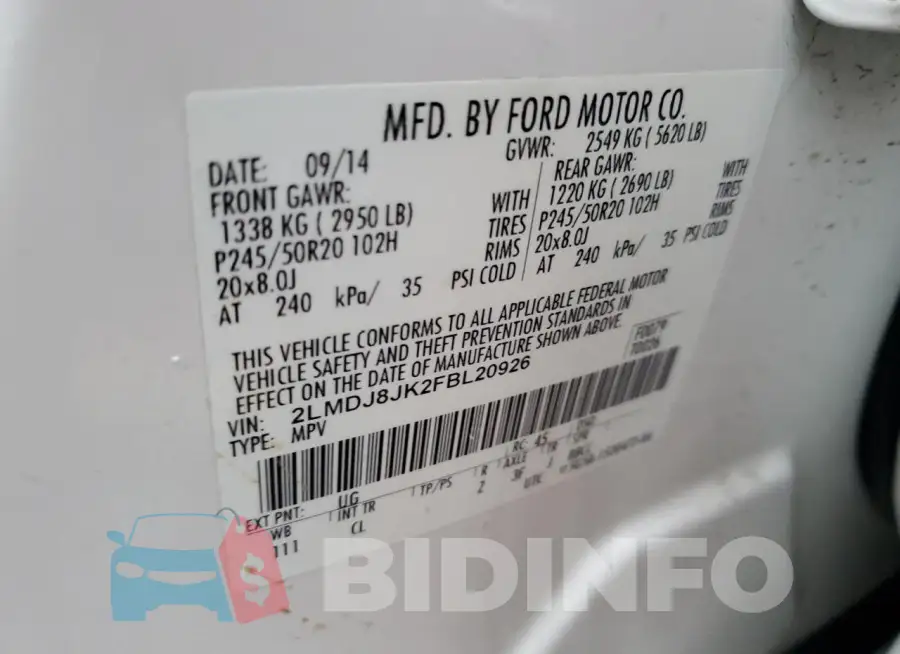 2LMDJ8JK2FBL20926 Photo# 12