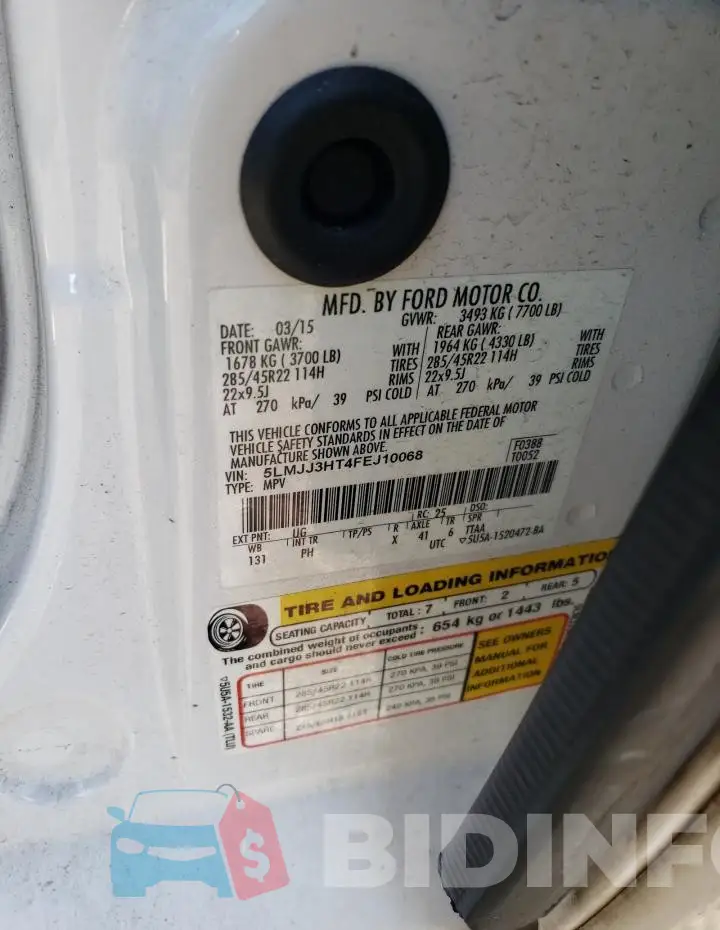 5LMJJ3HT4FEJ10068 Photo# 13