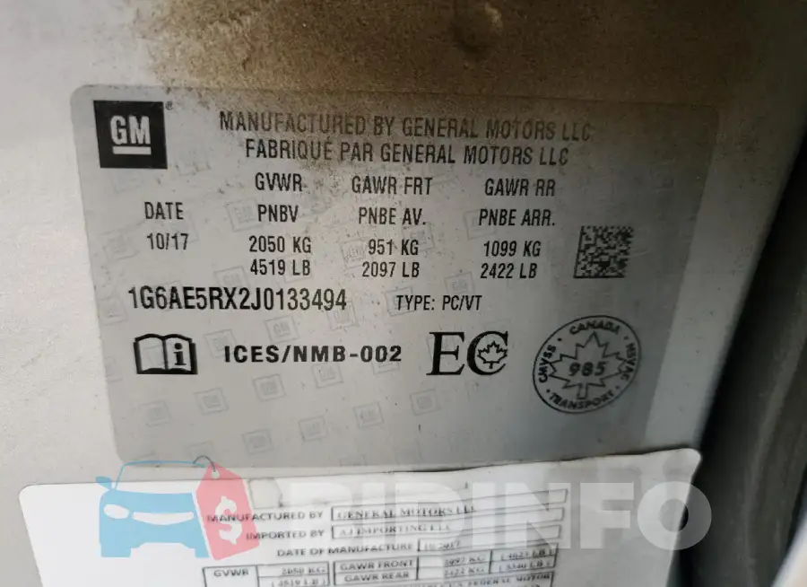 1G6AE5RX2J0133494 Photo# 12