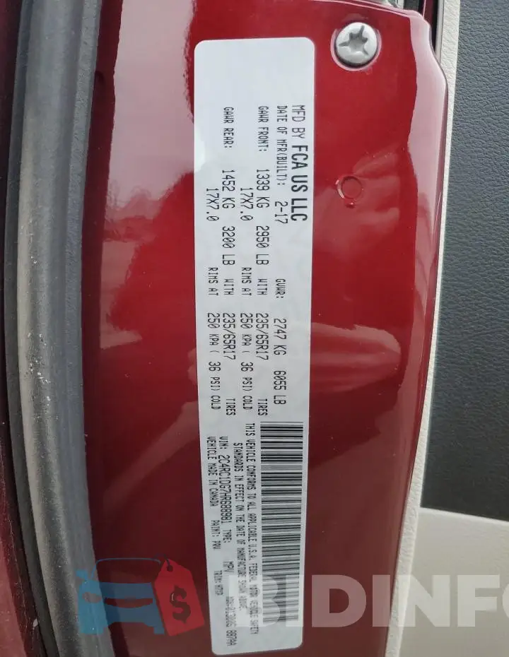 2C4RC1DG7HR688981 Photo# 13
