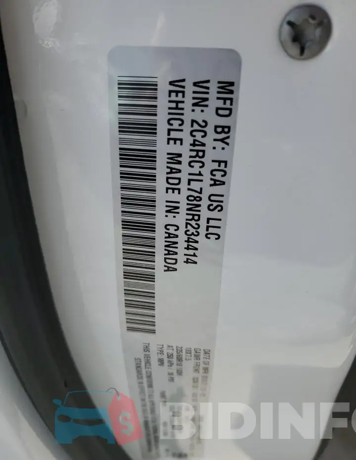 2C4RC1L78NR234414 Photo# 13