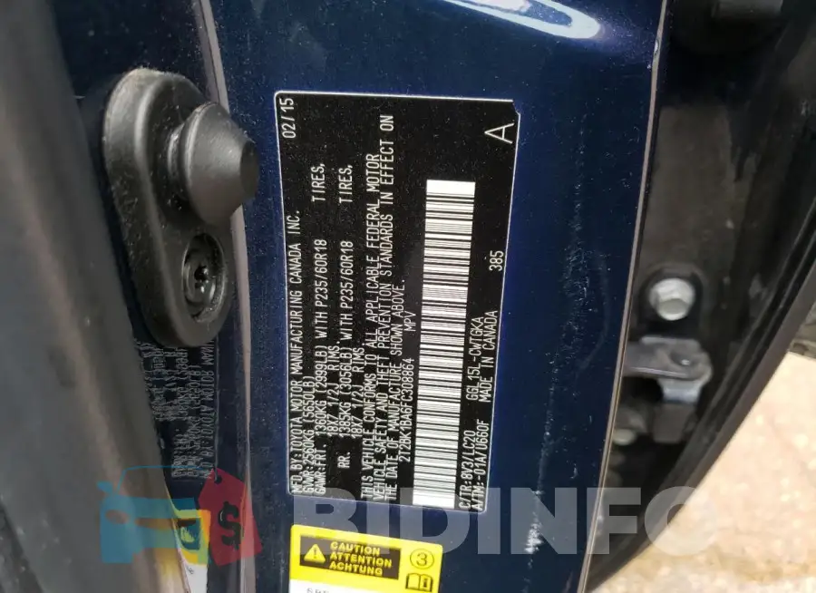 2T2BK1BA6FC308864 Photo# 13