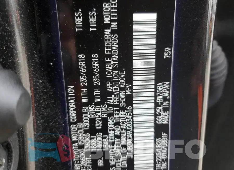JTJBZMCA9J2034516 Photo# 14