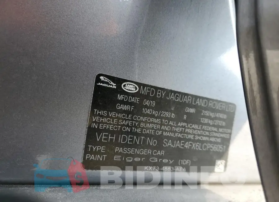 SAJAE4FX6LCP56051 Photo# 12