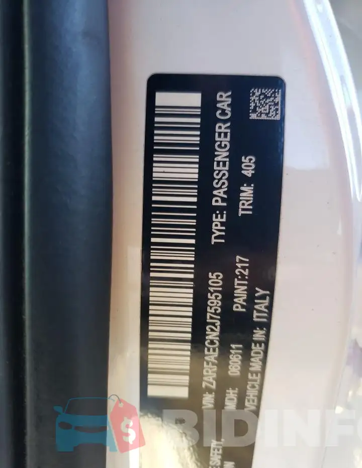 ZARFAECN2J7595105 Photo# 12