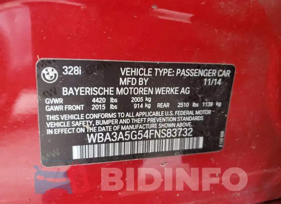 WBA3A5G54FNS83732 Photo# 12