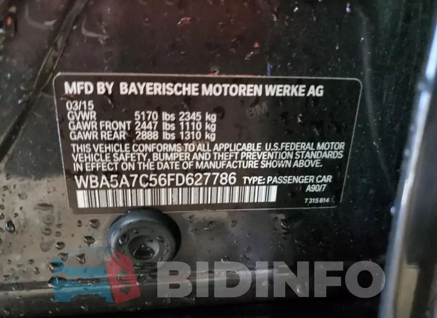 WBA5A7C56FD627786 Photo# 13