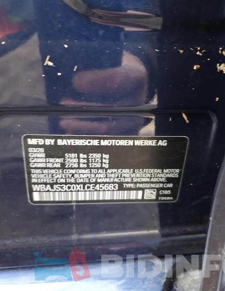WBAJS3C0XLCE45683 Photo# 12
