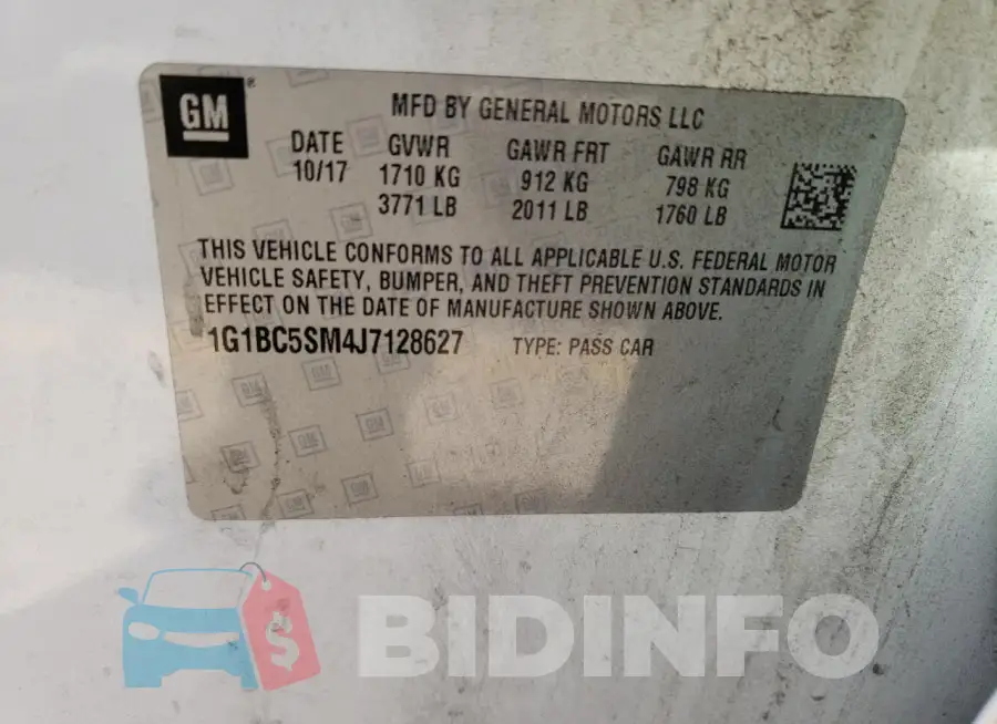 1G1BC5SM4J7128627 Photo# 12
