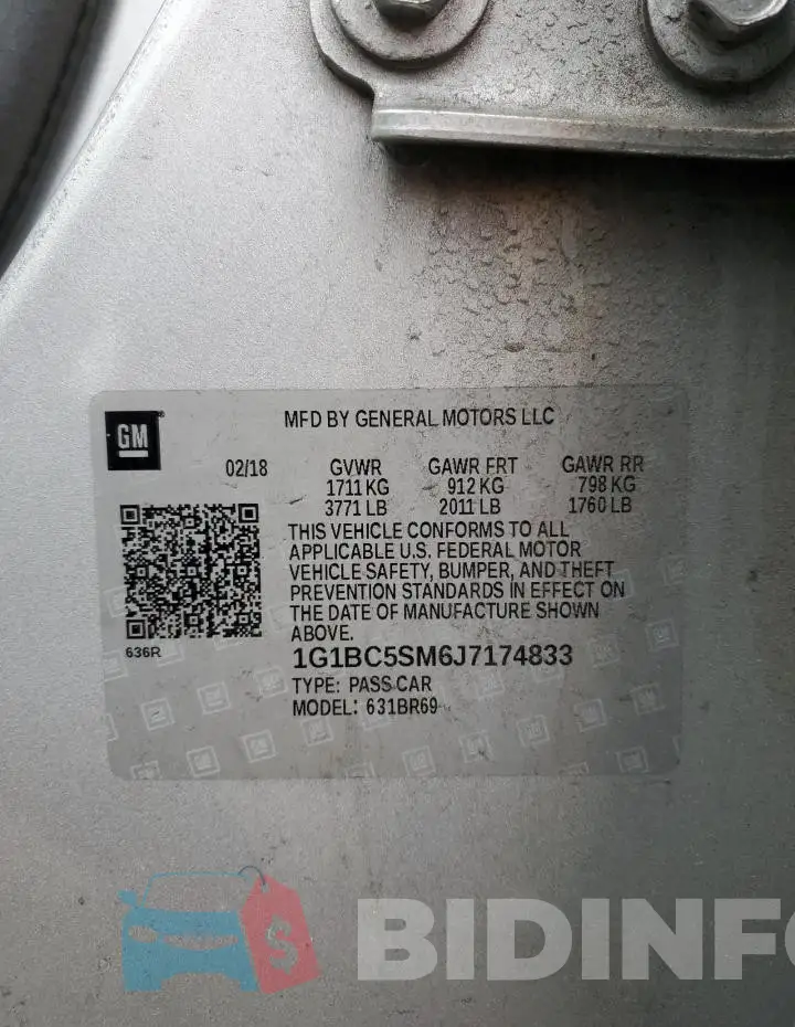 1G1BC5SM6J7174833 Photo# 12
