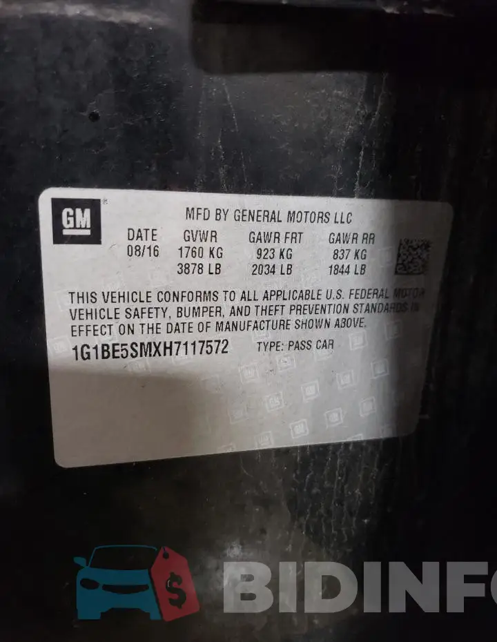 1G1BE5SMXH7117572 Photo# 13