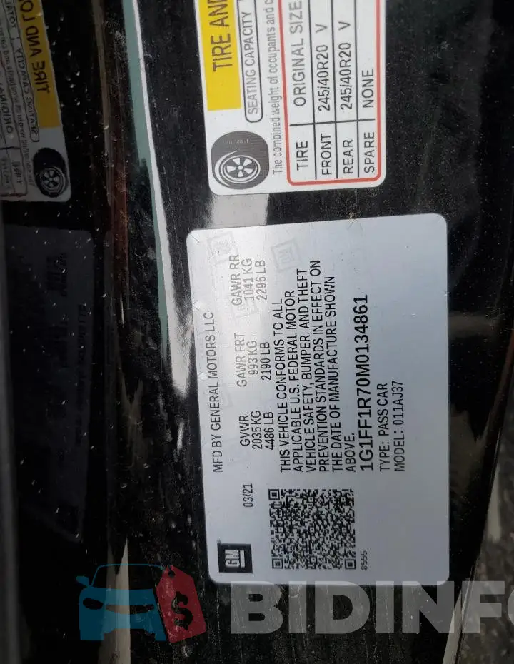 1G1FF1R70M0134861 Photo# 12