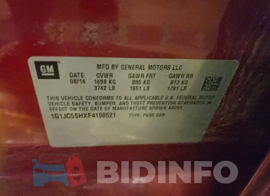 1G1JC5SHXF4108521 Photo# 12