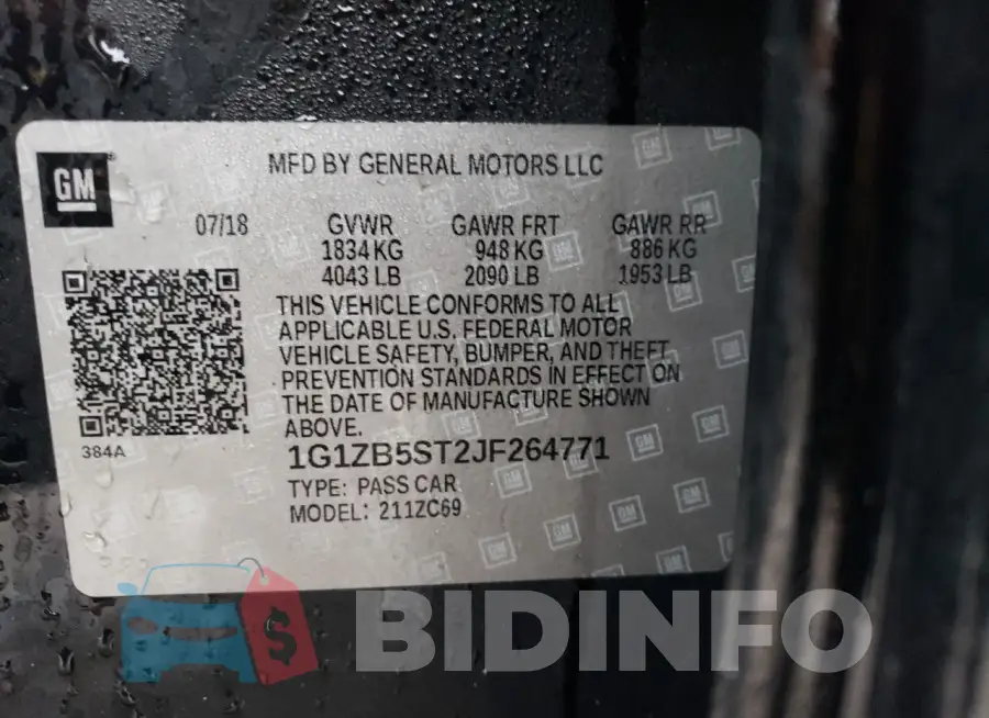 1G1ZB5ST2JF264771 Photo# 13