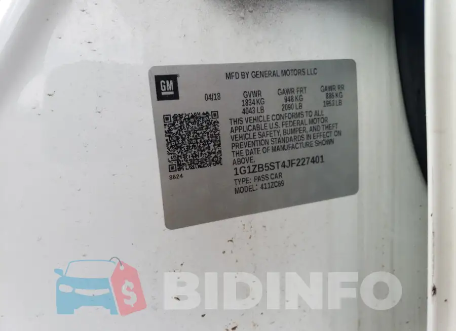 1G1ZB5ST4JF227401 Photo# 12
