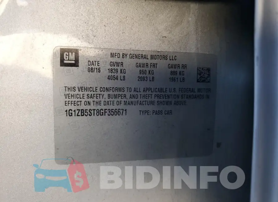 1G1ZB5ST8GF356671 Photo# 12