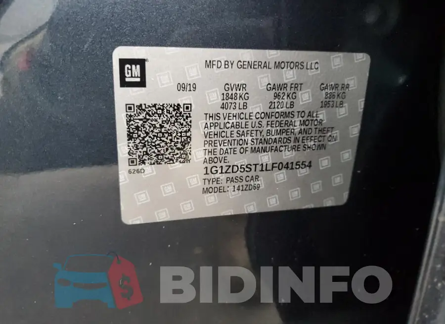 1G1ZD5ST1LF041554 Photo# 12