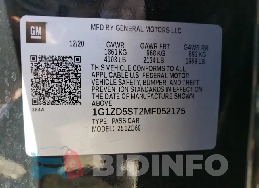 1G1ZD5ST2MF052175 Photo# 13