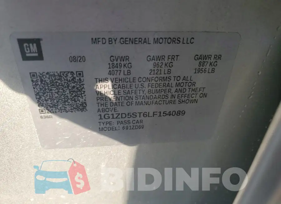 1G1ZD5ST6LF154089 Photo# 12