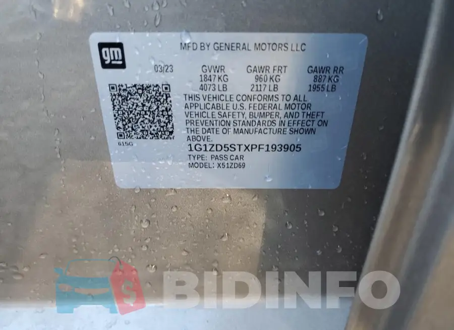 1G1ZD5STXPF193905 Photo# 12
