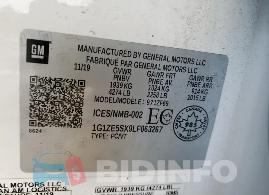 1G1ZE5SX9LF063267 Photo# 12