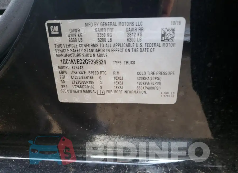1GC1KVEG2GF299824 Photo# 12