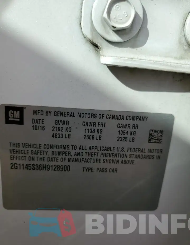 2G1145S36H9128900 Photo# 12