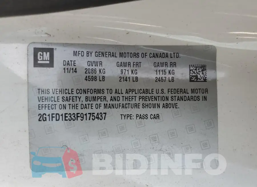 2G1FD1E33F9175437 Photo# 12