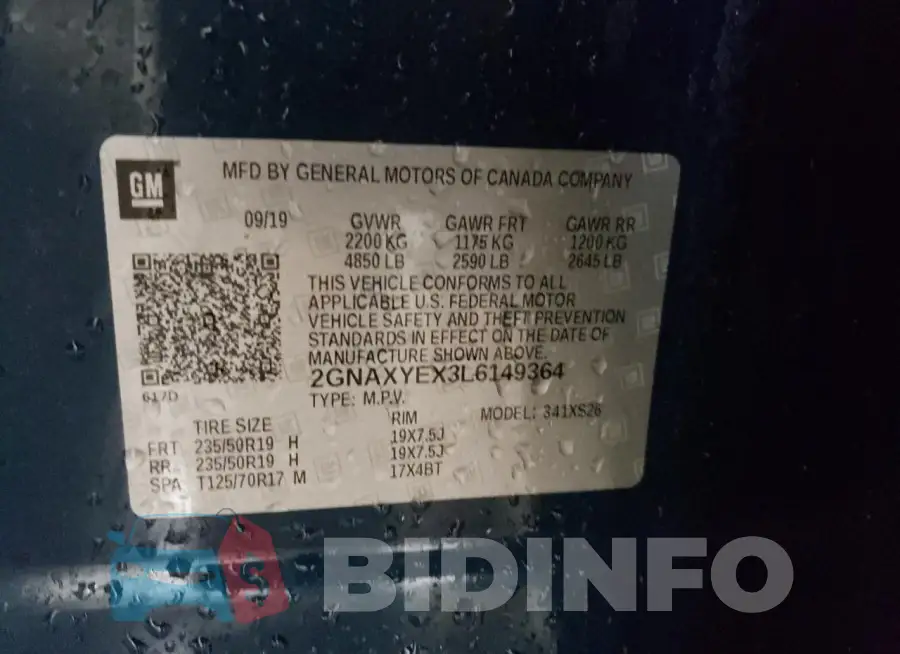 2GNAXYEX3L6149364 Photo# 12