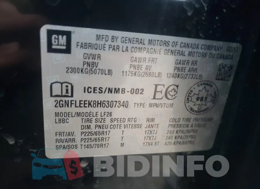 2GNFLEEK8H6307340 Photo# 13
