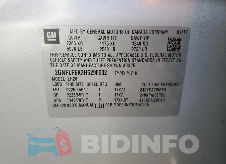 2GNFLFEK3H6296902 Photo# 13