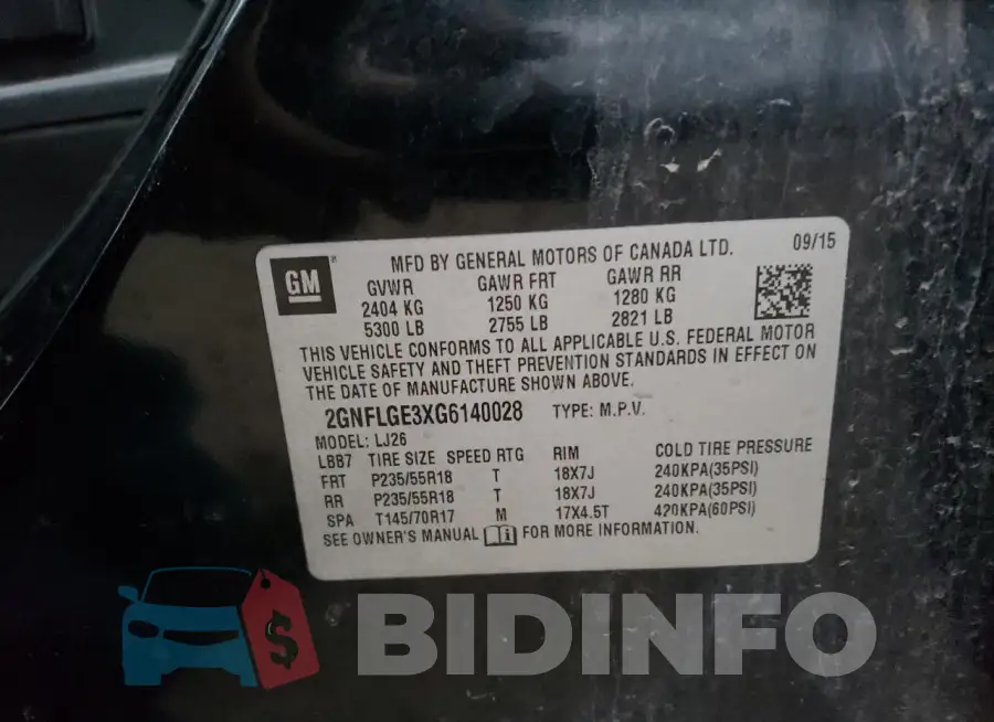 2GNFLGE3XG6140028 Photo# 13