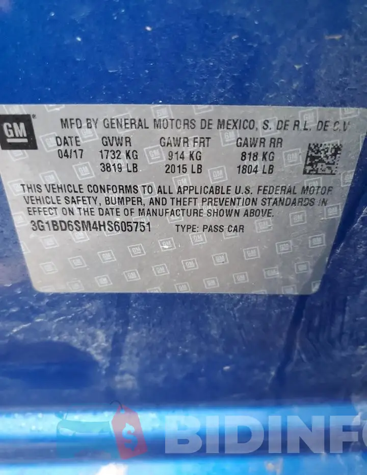 3G1BD6SM4HS605751 Photo# 12