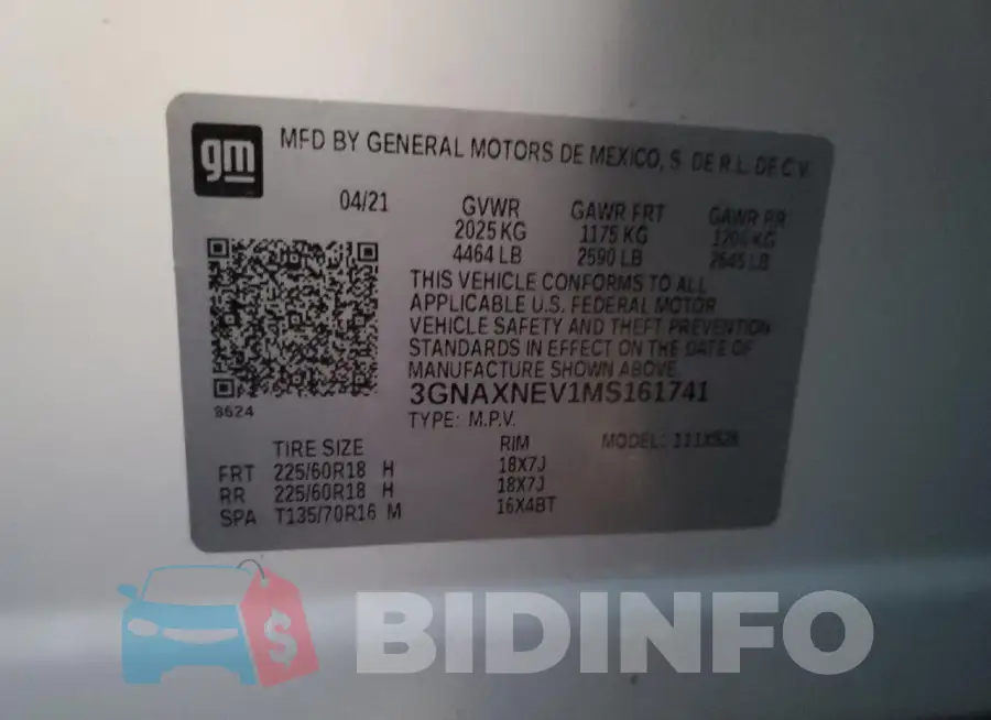 3GNAXNEV1MS161741 Photo# 13