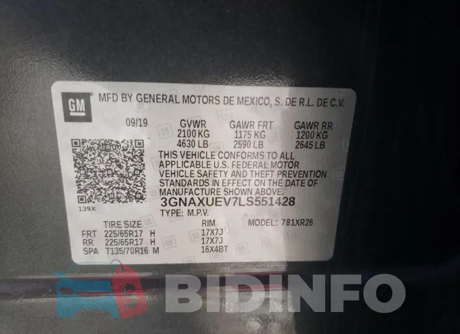 3GNAXUEV7LS551428 Photo# 14