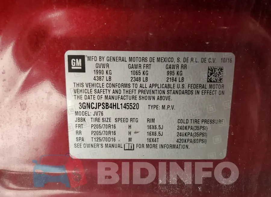 3GNCJPSB4HL145520 Photo# 13