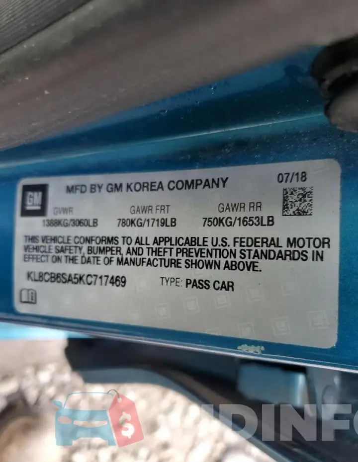 KL8CB6SA5KC717469 Photo# 13