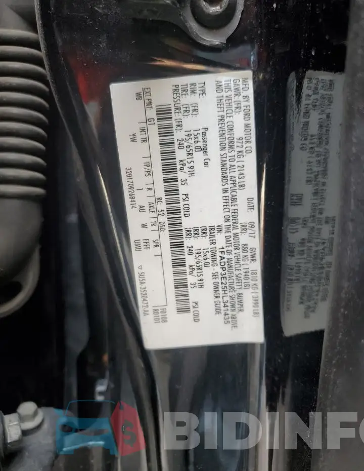 1FADP3E25HL341435 Photo# 12