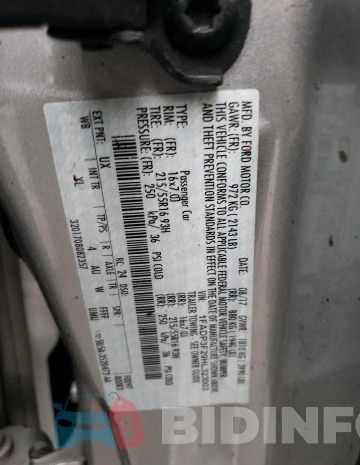 1FADP3F29HL323003 Photo# 12
