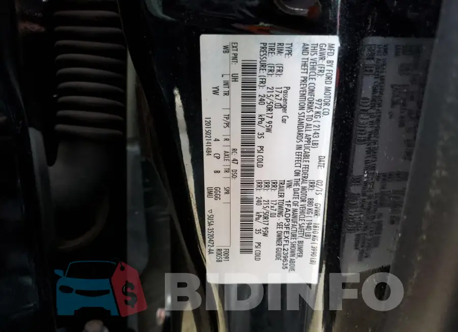 1FADP3FEXFL239635 Photo# 12