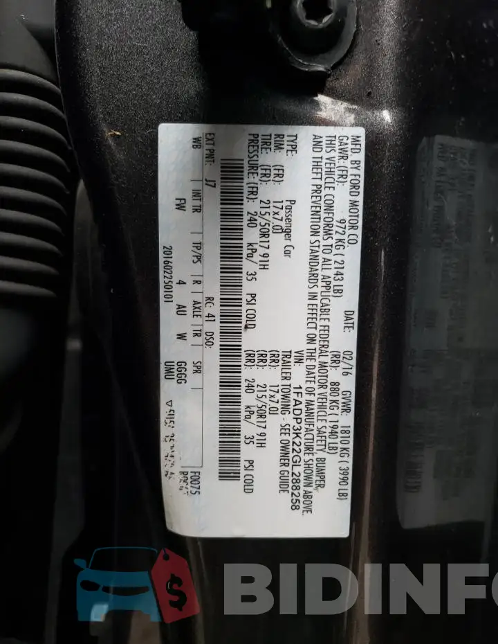 1FADP3K22GL288258 Photo# 13