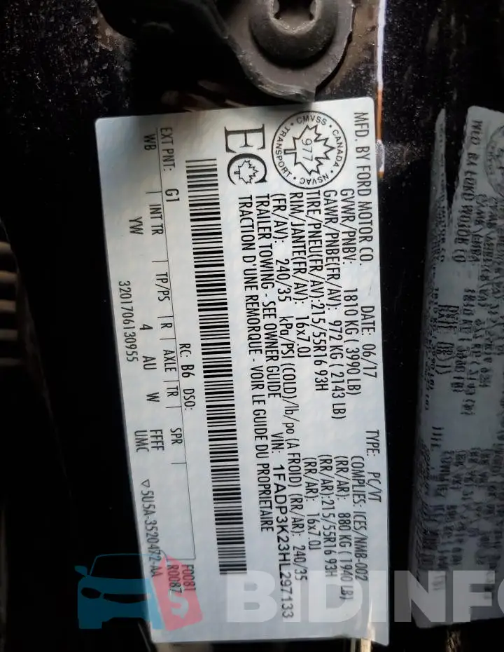 1FADP3K23HL297133 Photo# 13