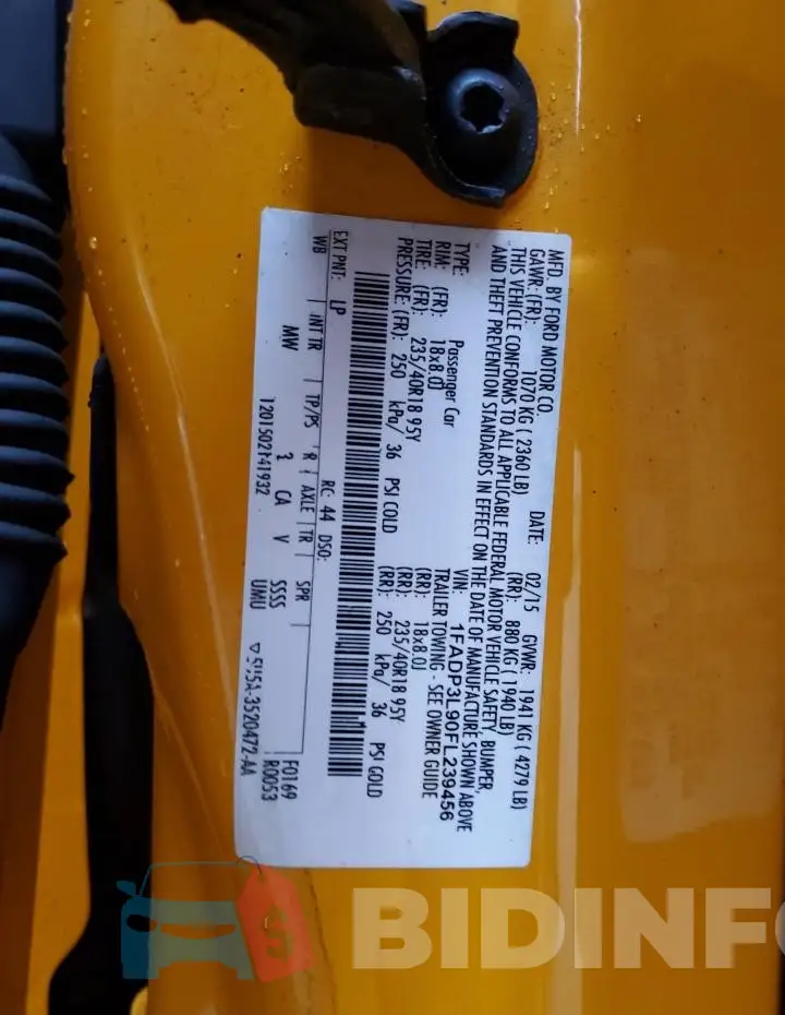 1FADP3L90FL239456 Photo# 12