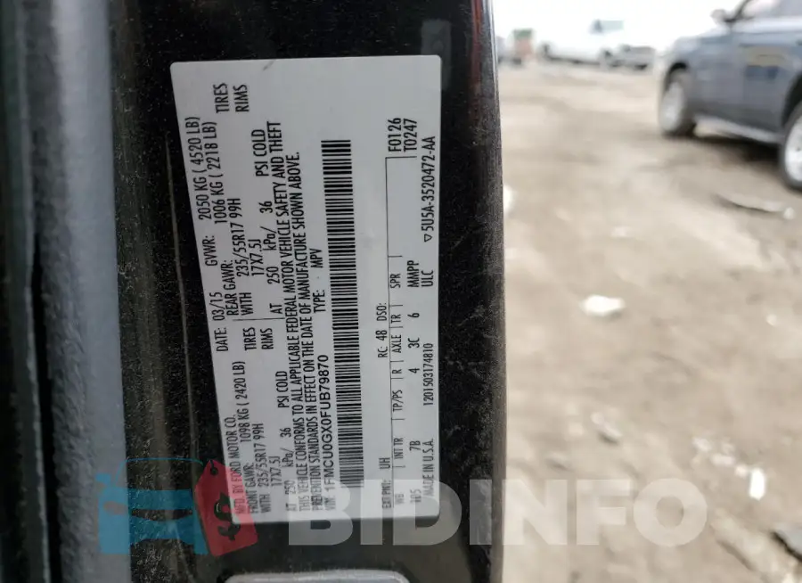 1FMCU0GX0FUB79870 Photo# 12
