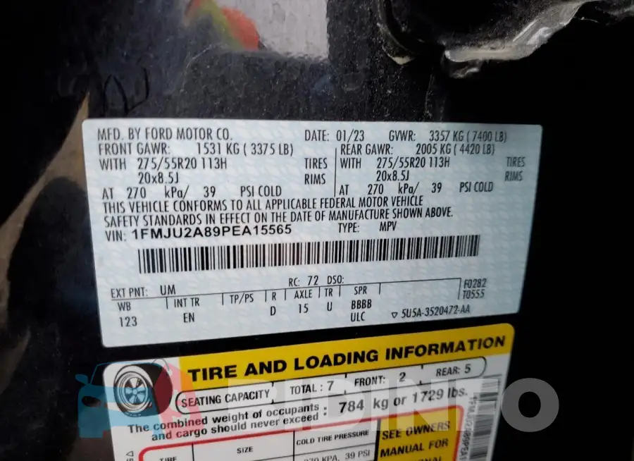 1FMJU2A89PEA15565 Photo# 12