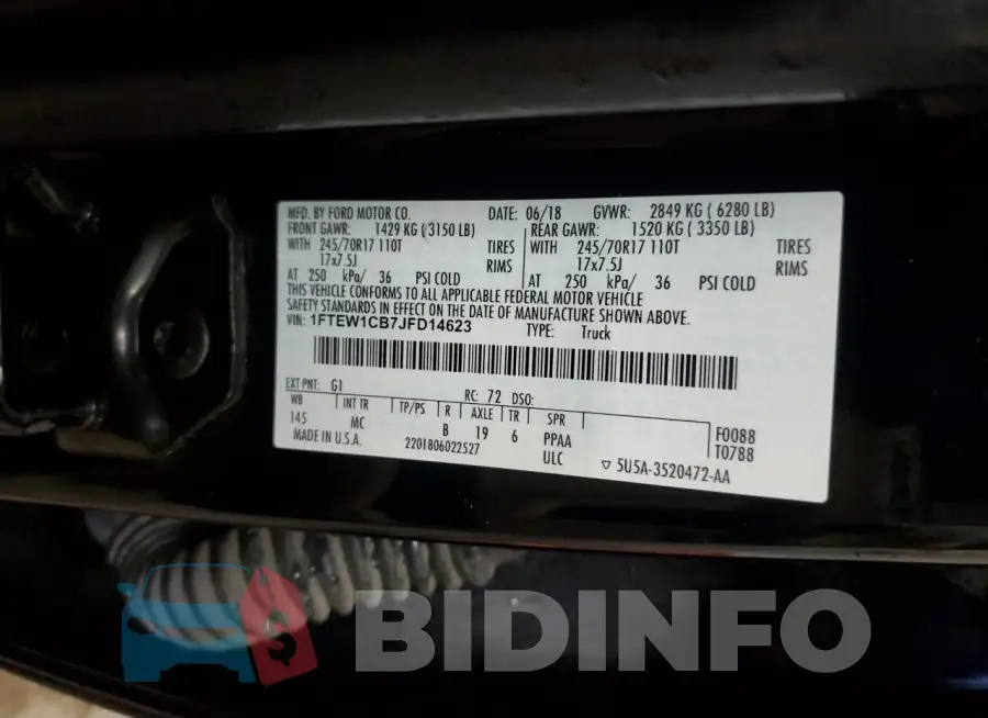 1FTEW1CB7JFD14623 Photo# 12